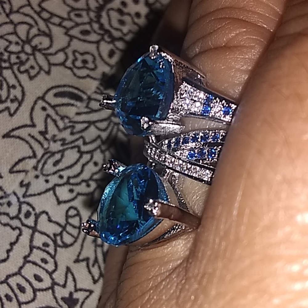 Luxurious!/AQUAMARINE RING SZE,7.🤗😍 - Picture 4 of 8
